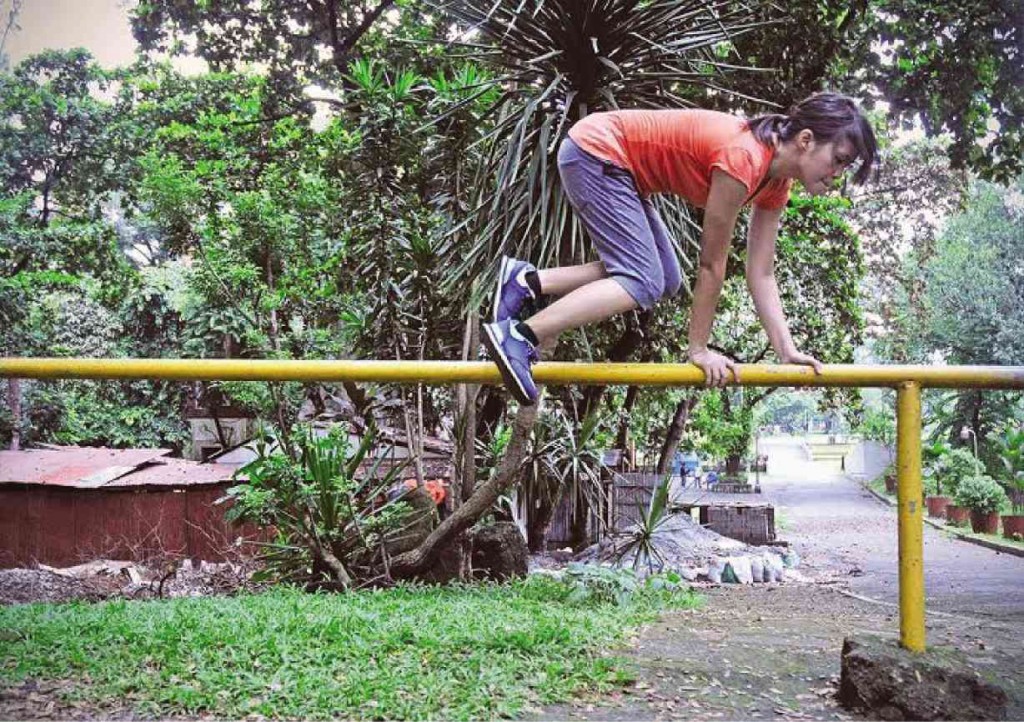 rory Rebustes as parkour enthusiast.